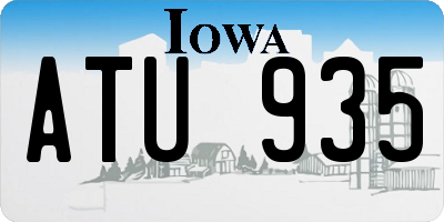 IA license plate ATU935