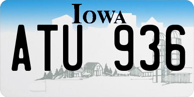 IA license plate ATU936