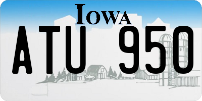 IA license plate ATU950