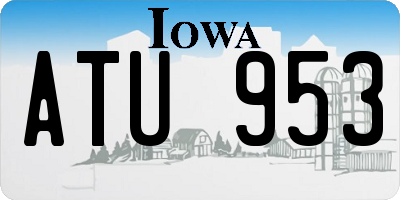 IA license plate ATU953