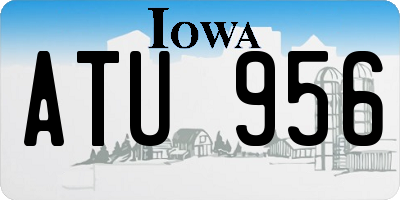 IA license plate ATU956