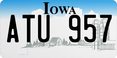 IA license plate ATU957