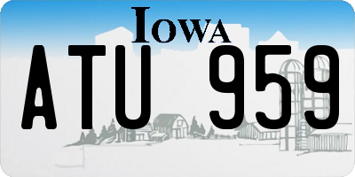 IA license plate ATU959