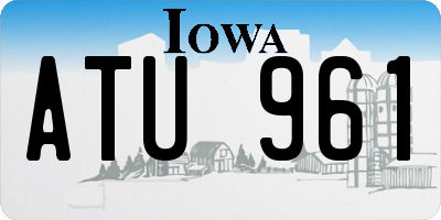 IA license plate ATU961