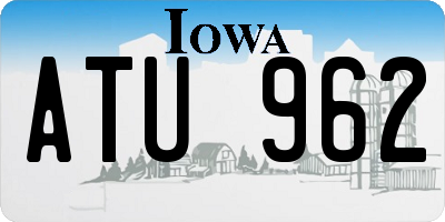 IA license plate ATU962