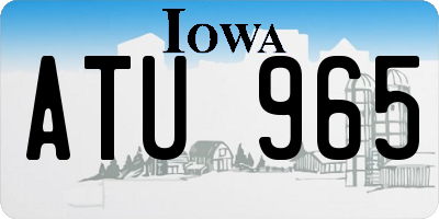 IA license plate ATU965