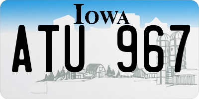IA license plate ATU967