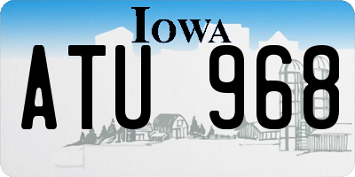 IA license plate ATU968