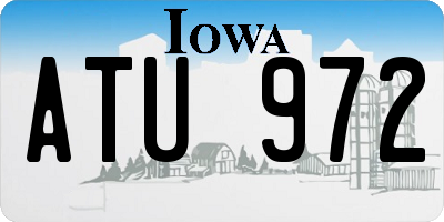 IA license plate ATU972