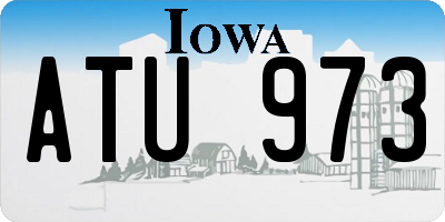 IA license plate ATU973