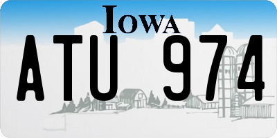 IA license plate ATU974