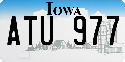 IA license plate ATU977