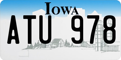IA license plate ATU978