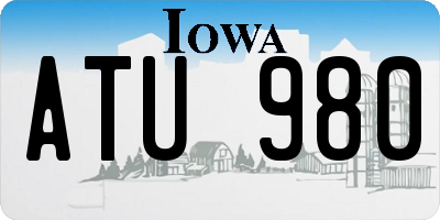 IA license plate ATU980