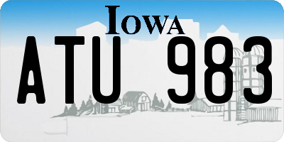 IA license plate ATU983