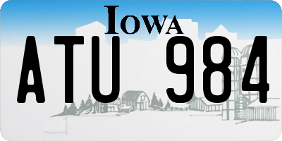 IA license plate ATU984