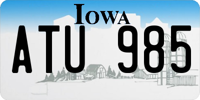 IA license plate ATU985
