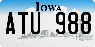 IA license plate ATU988