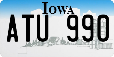 IA license plate ATU990