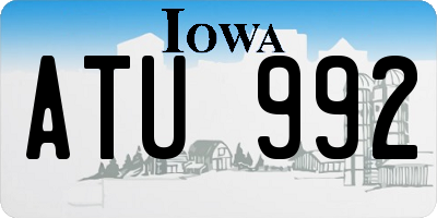 IA license plate ATU992