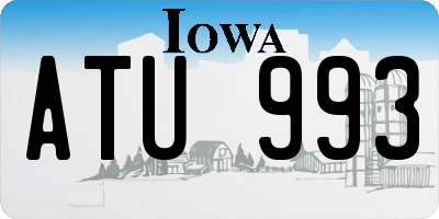 IA license plate ATU993