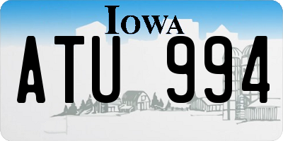 IA license plate ATU994