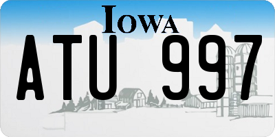 IA license plate ATU997