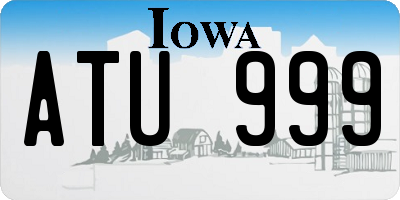 IA license plate ATU999