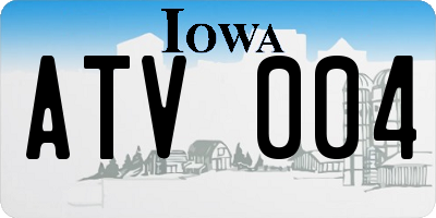 IA license plate ATV004