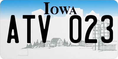 IA license plate ATV023