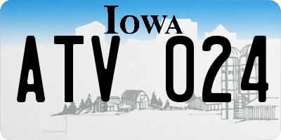IA license plate ATV024