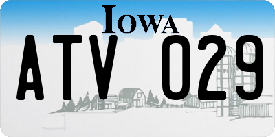 IA license plate ATV029