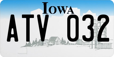 IA license plate ATV032