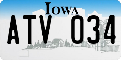IA license plate ATV034