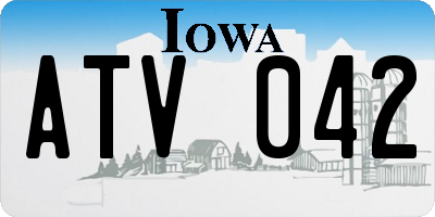IA license plate ATV042
