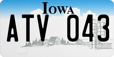 IA license plate ATV043