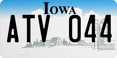 IA license plate ATV044
