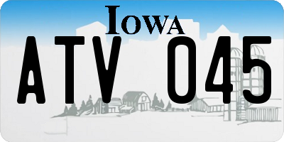 IA license plate ATV045