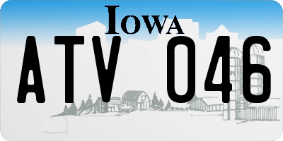 IA license plate ATV046