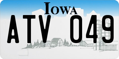 IA license plate ATV049