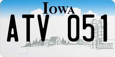 IA license plate ATV051