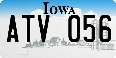 IA license plate ATV056