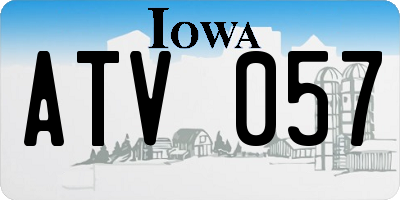 IA license plate ATV057