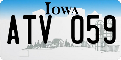 IA license plate ATV059