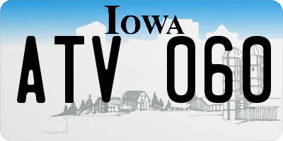 IA license plate ATV060