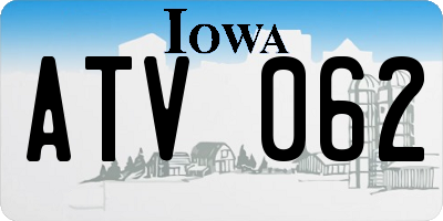 IA license plate ATV062