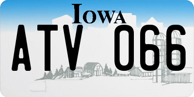 IA license plate ATV066