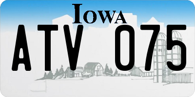 IA license plate ATV075