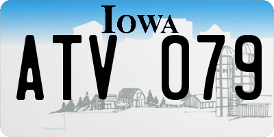 IA license plate ATV079