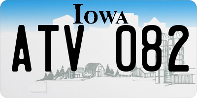 IA license plate ATV082